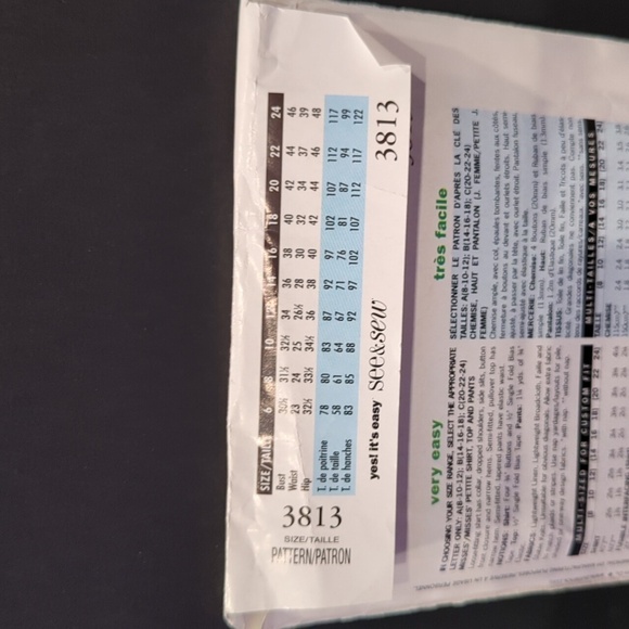 Butterick 3813 See & Sew Uncut Sewing Pattern Size 14,16,18 - Picture 3 of 4